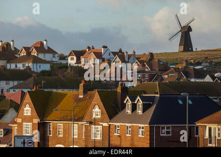 Sunset in Rottingdean village, East Sussex, England. Stock Photo