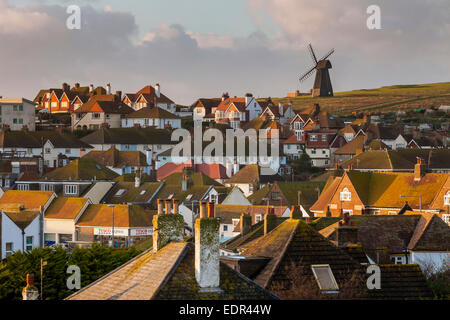 Sunset in Rottingdean village, East Sussex, England. Stock Photo