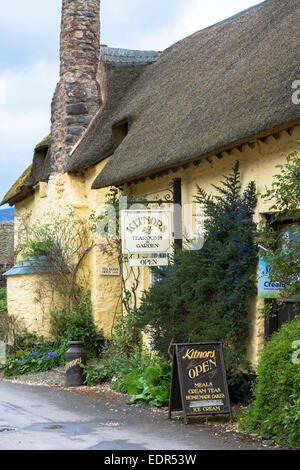 Kitnors traditional and quaint cafeteria tearooms at Bossington in Exmoor National Park, Somerset, United Kingdom