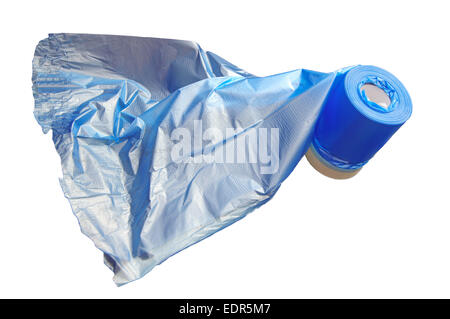 Large roll of masking or duct tape, isolated on white. Stock Photo