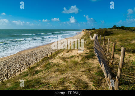 La Salee Beach At Sainte Marie De Re,Ile De Re, Poitou Charente, Charente Maritime, France Stock Photo