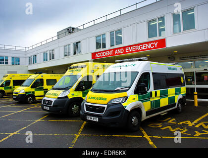 Accident and Emergency Ambulance Northampton General Hospital Stock Photo
