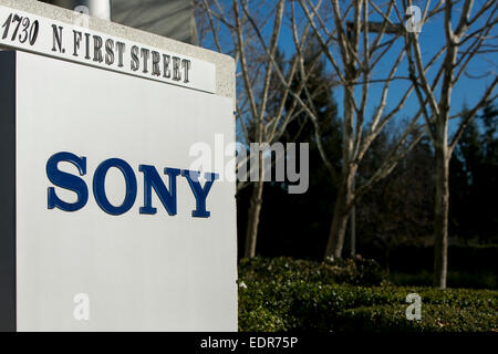 An office building occupied by Sony in San Jose, California. Stock Photo