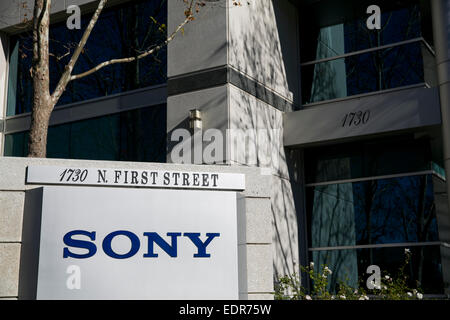 An office building occupied by Sony in San Jose, California. Stock Photo