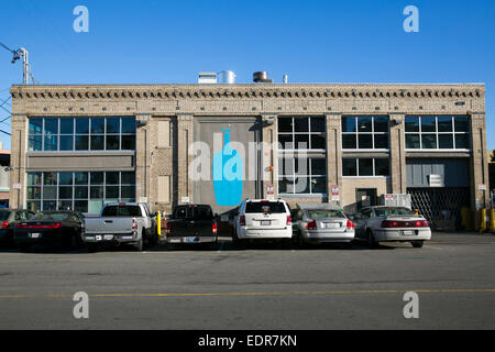 The headquarters of Blue Bottle Coffee in Oakland, California. Stock Photo