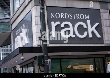 A Nordstrom Rack clothing retail store in downtown Seattle, Washington. Stock Photo