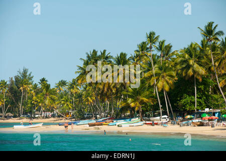 Dominikanische Republik, Halbinsel Samana, Las Terrenas, Strand im Osten Stock Photo