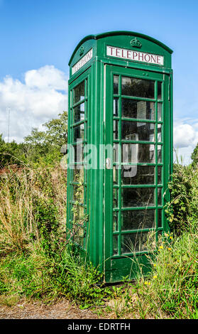 A green telephone box at Fangdale Beck Stock Photo - Alamy