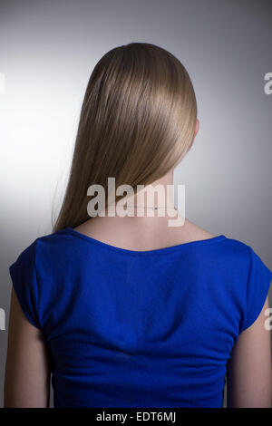 Back Of Young Womans Head Stock Photo