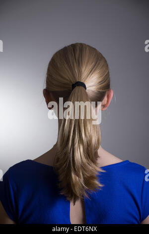 Back Of Young Womans Head Stock Photo