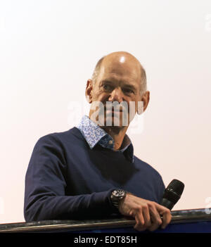 Adrian Newey at the opening of the inaugural London  Classic Car Show at Excel on 08.01.2015. Adrien, the all-time most successful designer in Formula 1,  was being honored at the London Classic Car show. Stock Photo