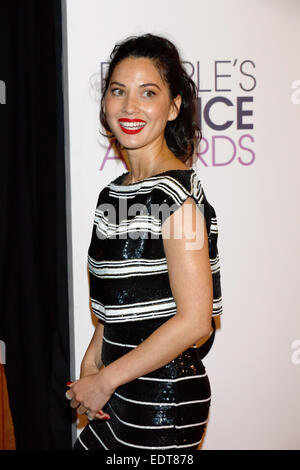 Los Angeles, USA. 07th Jan, 2015. Actress Olivia Munn arrives at the 41st People's Choice Awards in Los Angeles, USA, 07 January 2015. Photo: Hubert Boesl- NO WIRE SERVICE -/dpa/Alamy Live News Stock Photo