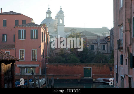 A view of the back streets in Venice Italy. Stock Photo