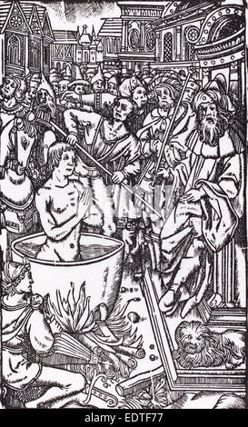 Probably French 16th Century, The Martyrdom of a Saint, woodcut Stock Photo