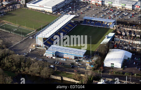 aerial view of Mansfield Town FC One Call Stadium football ground Stock ...