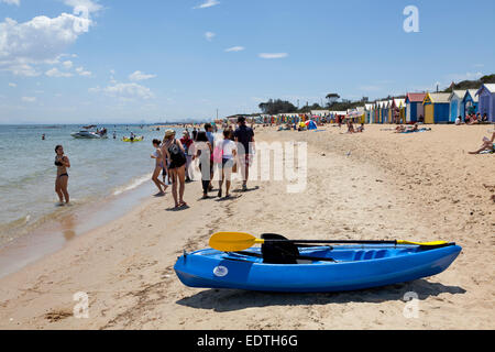 Brighton Beach in Melbourne , Australia Stock Photo