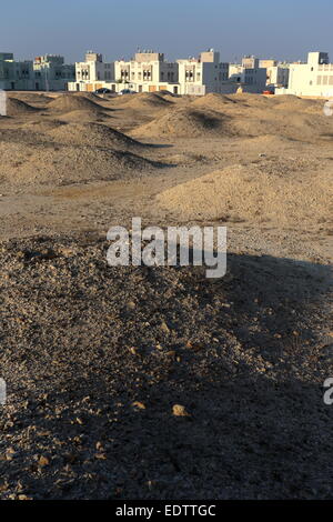 UNESCO Heritage Site Dilmun era burial mounds at Hamad Town, Kingdom of Bahrain Stock Photo