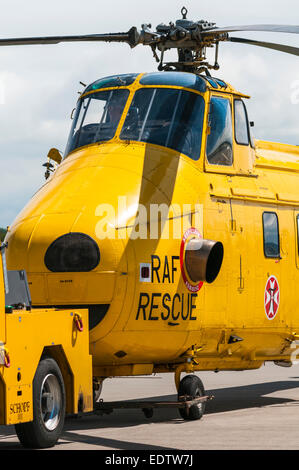 Vintage preserved former RAF Rescue Westland Whirlwind Helicopter. Stock Photo