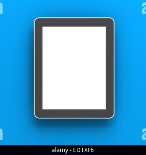 Generic digital tablet against blue background, 3d render Stock Photo
