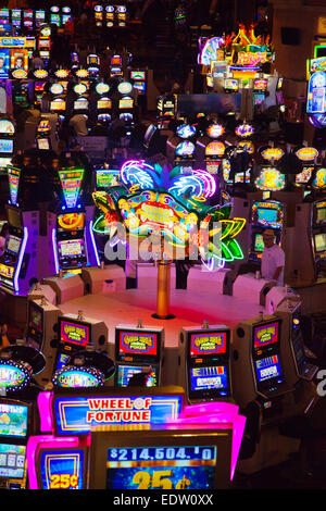 SLOT MACHINES in the RIO CASINO - LAS VEGAS, NEVADA Stock Photo