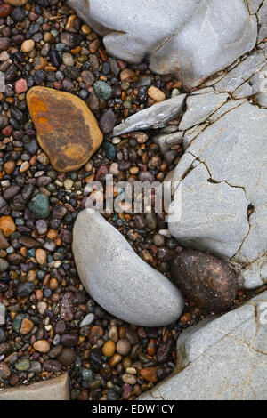 ROCK FORMATIONS are a favorite subject at WESTON BEACH - POINT LOBOS STATE PARK, CALIFORNIA Stock Photo