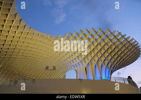 Seville Spain: The building known locally as 'the mushroom' an example of modern architecture in Seville Stock Photo