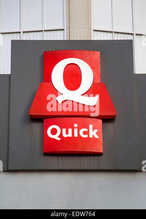 Quick restaurant in Charleroi, Belgium. Stock Photo