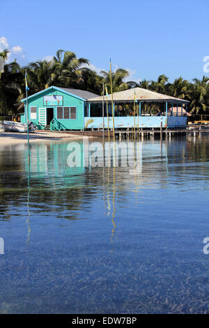 Rainbow Bar And Grill On Caye Caulker, Belize Stock Photo
