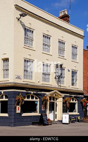 The Anchor Pub along the High Street, Tewkesbury, Gloucestershire, England, UK, Western Europe. Stock Photo