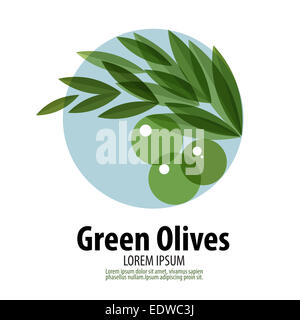 Green Olives vector logo design template. harvest or food icon Stock ...