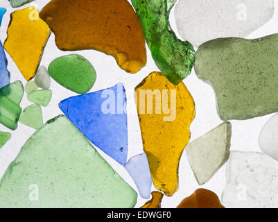 back lit sea glass Stock Photo