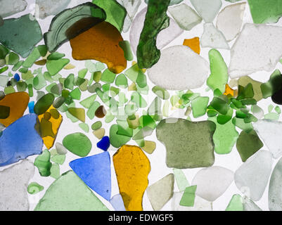 sea glass white back light Stock Photo
