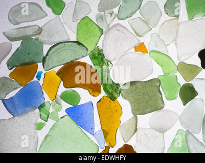 Sea glass back lit Stock Photo