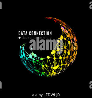 Abstract network connection background Stock Photo