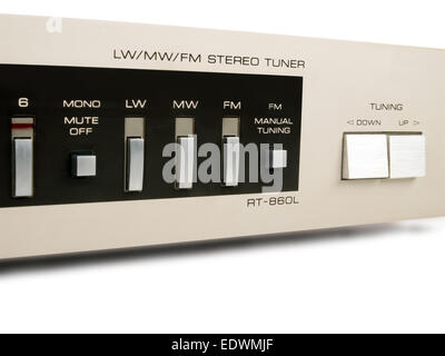 silver tuner isolated on white background, studio shot Stock Photo
