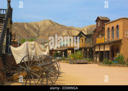 Tabernas, Mini Hollywood Film set, Desert of Tabernas, Almeria Province Stock Photo