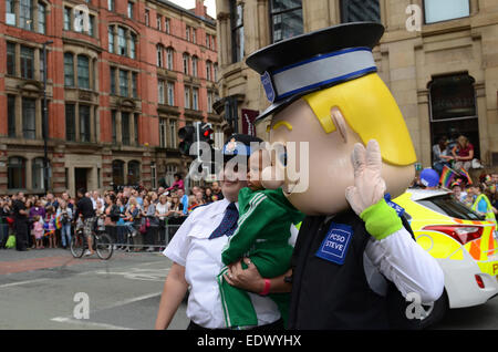 Manchester Gay Pride Parade: Police community Support. Stock Photo