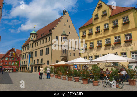 Nordlingen, Market square, Town Hall, Romantic Road, Romantische ...