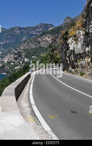 Positano and Amalfi, the most famous summer vacationland in southern Italy. Stock Photo