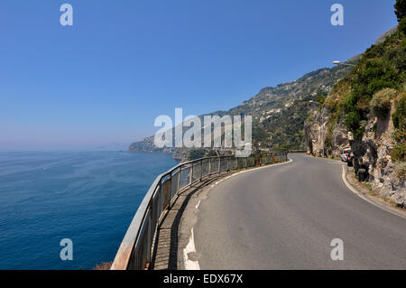 Positano and Amalfi, the most famous summer vacationland in southern Italy. Stock Photo