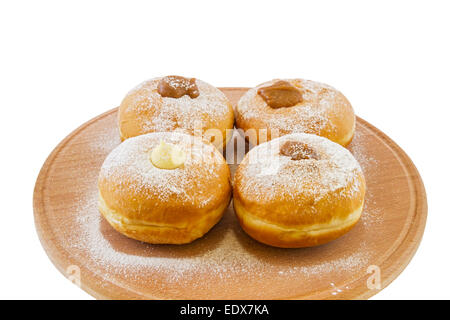 Hanukkah doughnuts - Traditional jewish holiday food. Stock Photo