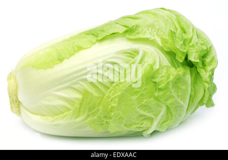 Fresh Chinese Cabbage over white background Stock Photo