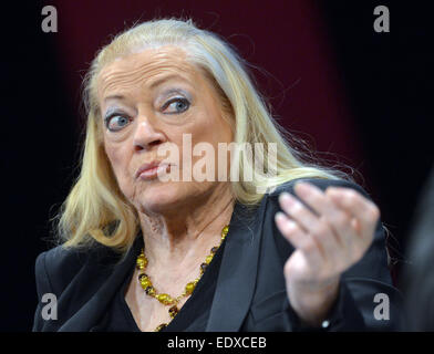 Berlin, Germany. 13th Feb, 2013. Swedish actress Anita Ekberg attends the Berlinale Talent Campus at the location 'HAUeins' during the 63rd Berlin Film Festival, in Berlin, Germany, 13 February 2013. Photo: Britta Pedersen/dpa/Alamy Live News Stock Photo