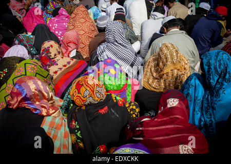 January 11, 2014. 11th Jan, 2015. Dhaka, Bangladesh ''“ Bangladeshi Muslim believers attending the Akheri Munajat (Biswa Ijtema) on the third day of the second largest congregation of Muslims at Tongi Railway station Dhaka, Bangladesh. The three day long Biswa Istema end on 11 January where 3 million people will participate from home and abroad. © K M Asad/ZUMA Wire/ZUMAPRESS.com/Alamy Live News Stock Photo