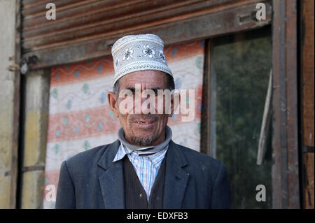 Local Muslim man in the Kargil district of Ladakh in northern India Stock Photo