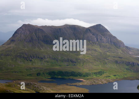 Cul Mor from Stac Pollaidh Inverpolly National Nature Reserve Assynt near Ullapool Scotland Stock Photo