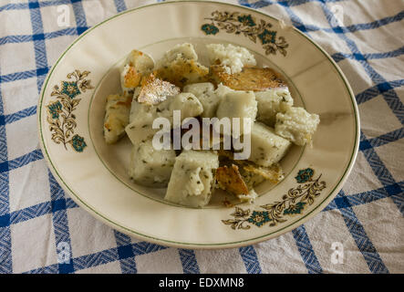 Milho frito, typical food from Madeira Island Stock Photo