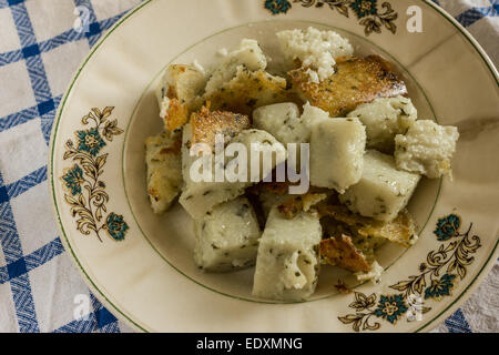 Milho frito, typical food from Madeira Island Stock Photo