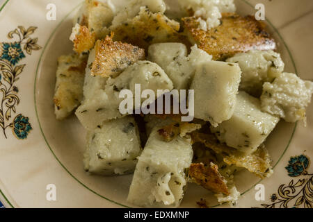 Milho frito, typical food from Madeira Island Stock Photo