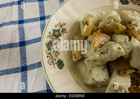 Milho frito, typical food from Madeira Island Stock Photo